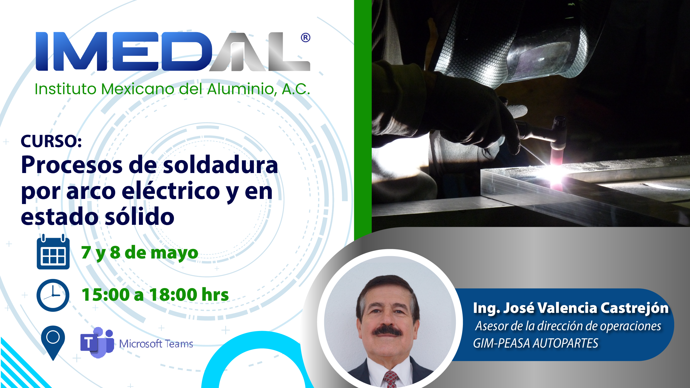 Curso: Procesos de soldadura por arco eléctrico y en estado sólido